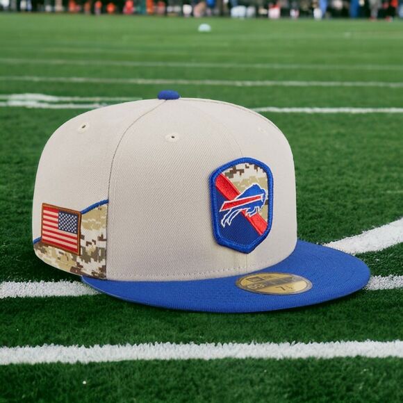 Buffalo Bills NFL Salute to Service 59FIFTY Fitted 7 3/4 Hat Cap New Fast Ship